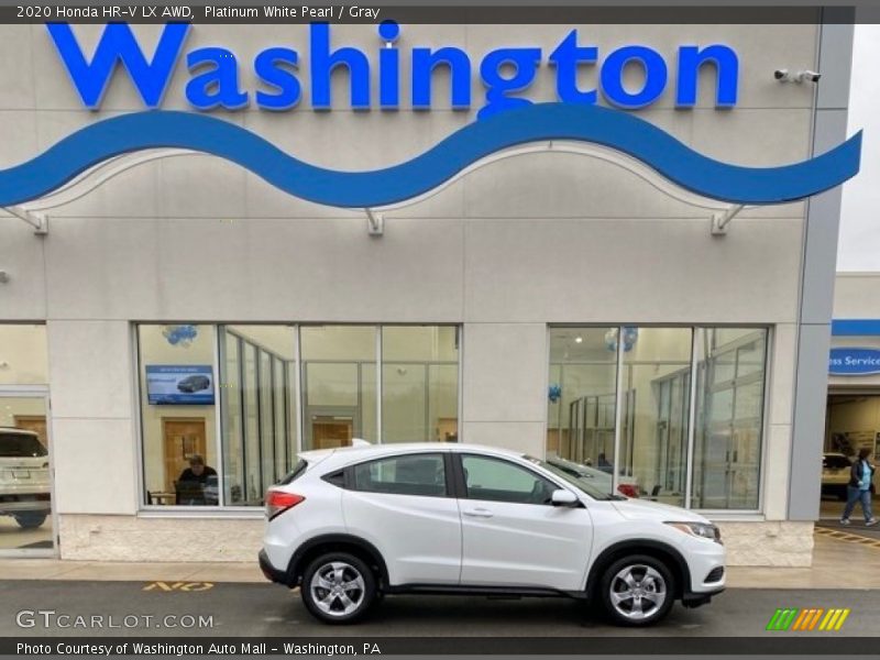 Platinum White Pearl / Gray 2020 Honda HR-V LX AWD