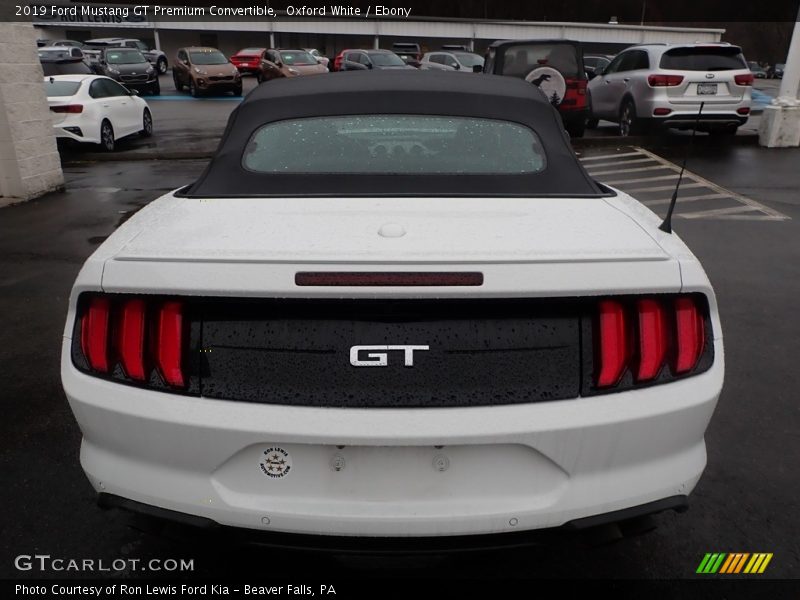 Oxford White / Ebony 2019 Ford Mustang GT Premium Convertible