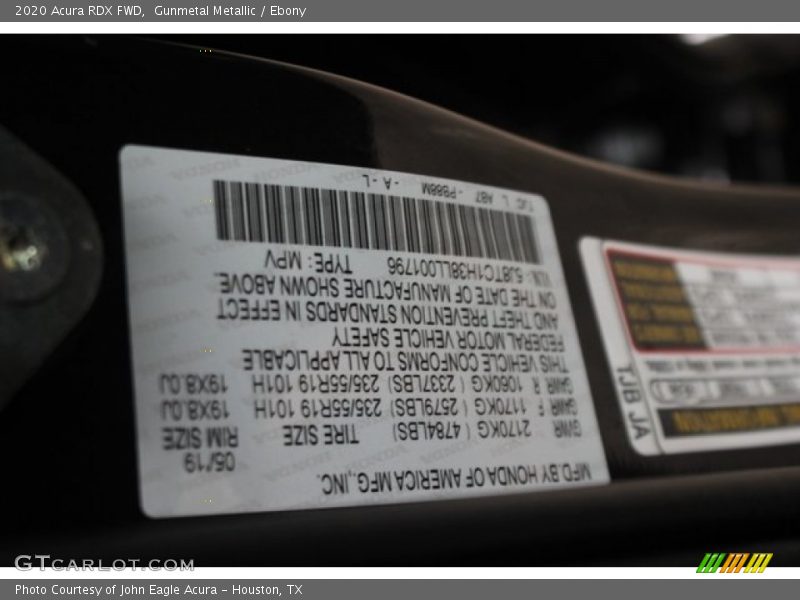 Gunmetal Metallic / Ebony 2020 Acura RDX FWD