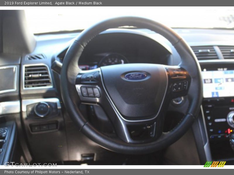 Agate Black / Medium Black 2019 Ford Explorer Limited