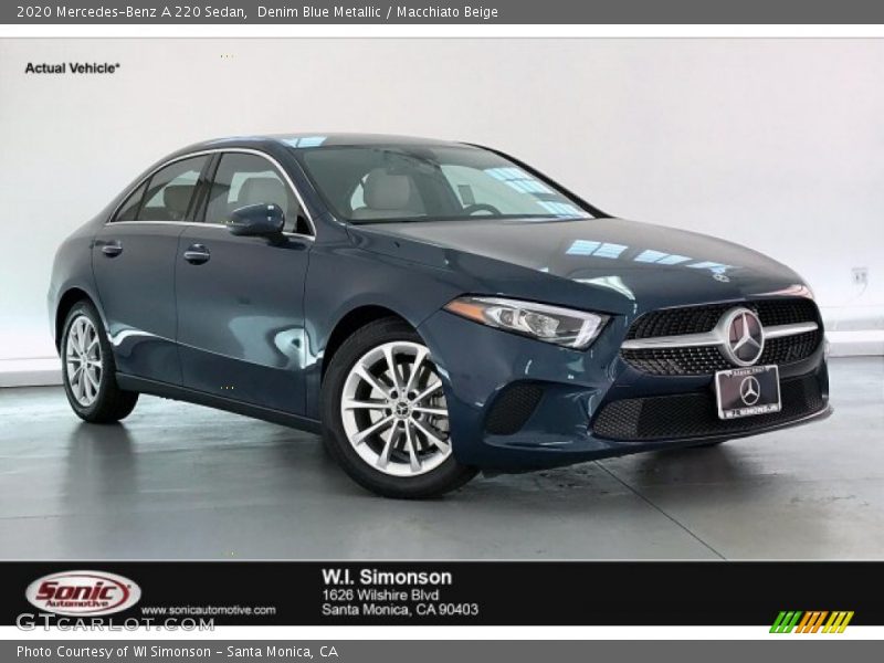 Denim Blue Metallic / Macchiato Beige 2020 Mercedes-Benz A 220 Sedan