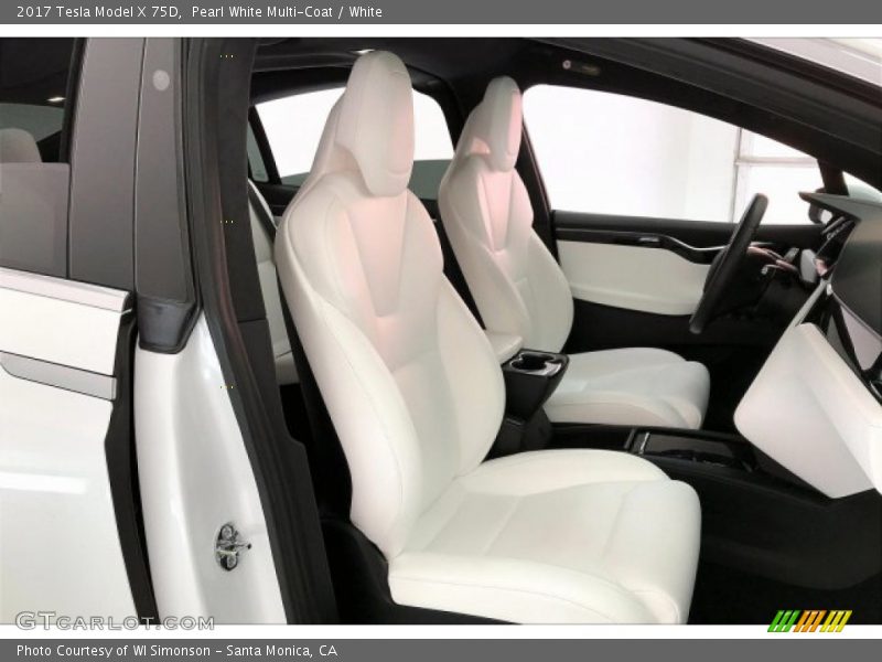 Front Seat of 2017 Model X 75D