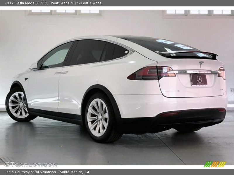 Pearl White Multi-Coat / White 2017 Tesla Model X 75D