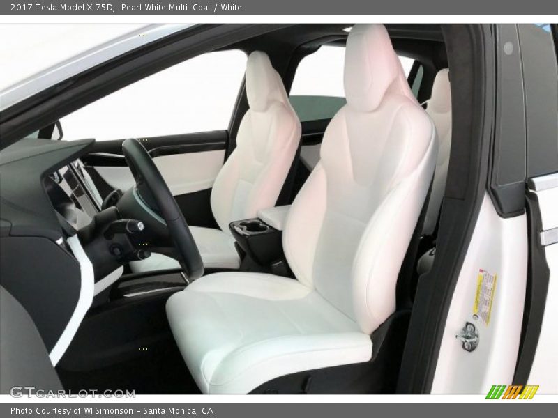 Front Seat of 2017 Model X 75D