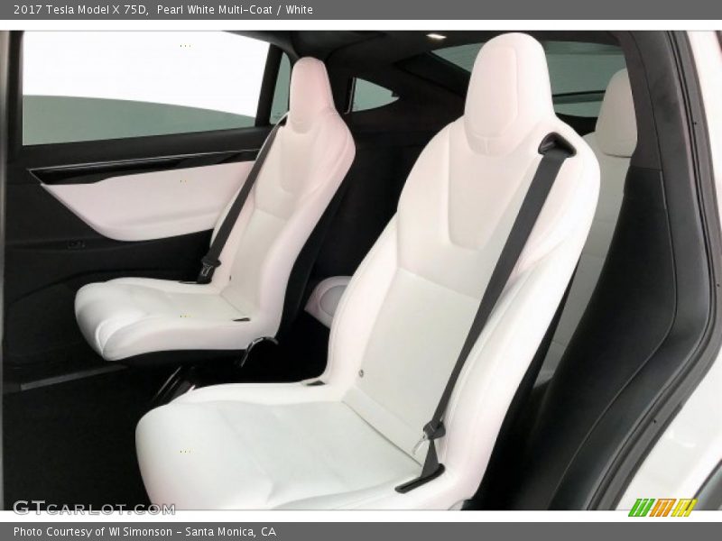 Rear Seat of 2017 Model X 75D