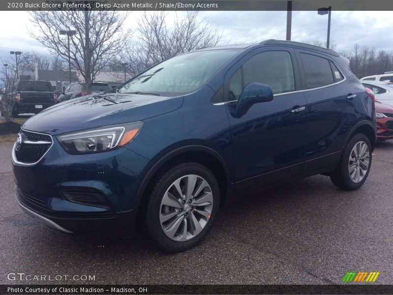 Deep Azure Metallic / Shale/Ebony Accents 2020 Buick Encore Preferred