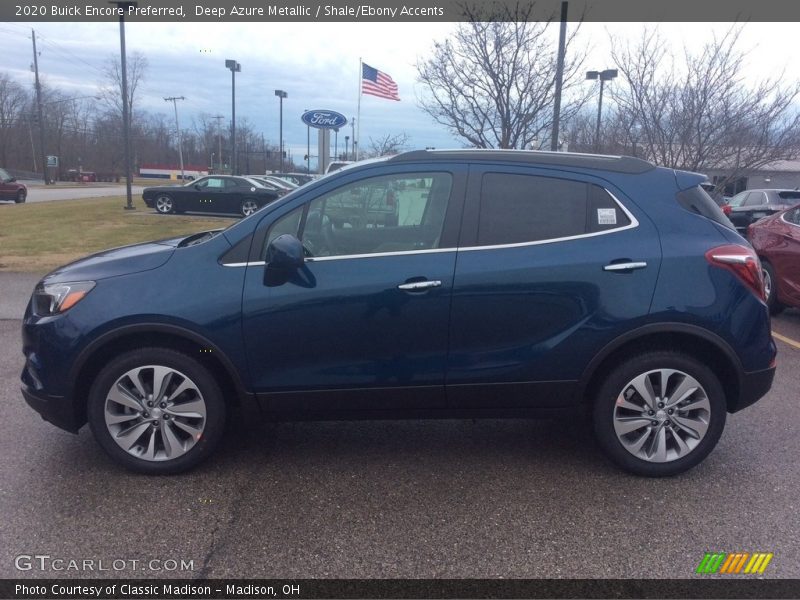 Deep Azure Metallic / Shale/Ebony Accents 2020 Buick Encore Preferred