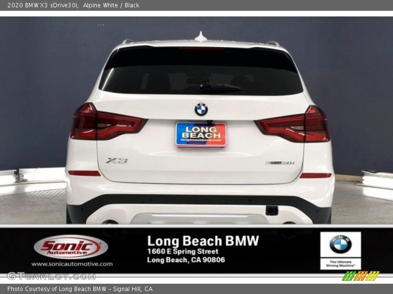 Alpine White / Black 2020 BMW X3 sDrive30i