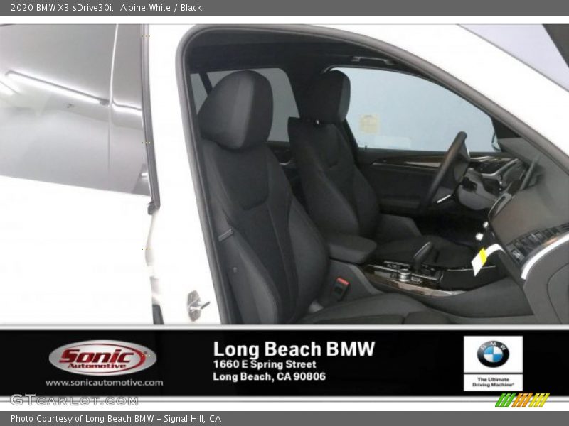 Alpine White / Black 2020 BMW X3 sDrive30i