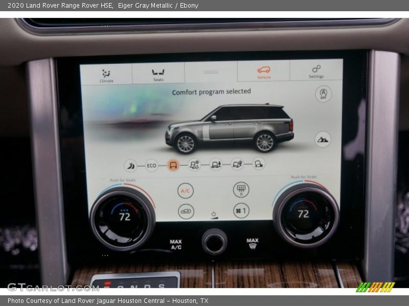 Controls of 2020 Range Rover HSE