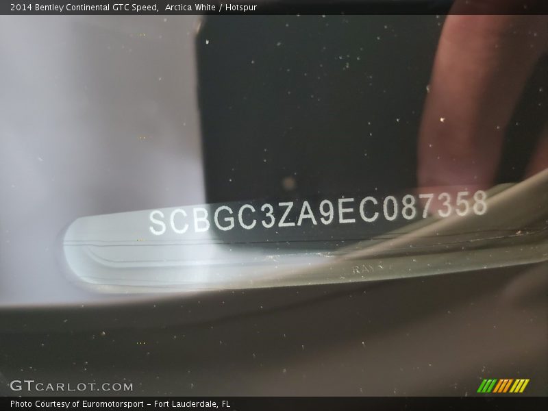 Arctica White / Hotspur 2014 Bentley Continental GTC Speed