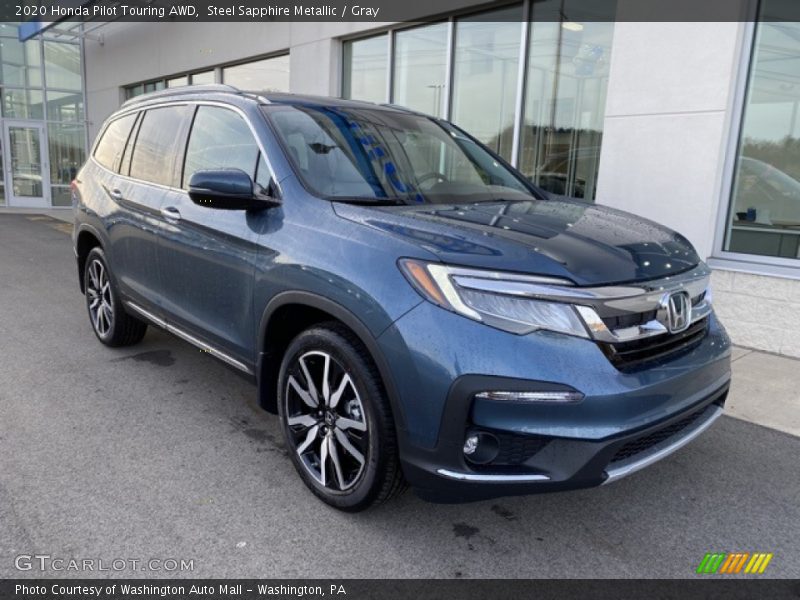 Steel Sapphire Metallic / Gray 2020 Honda Pilot Touring AWD