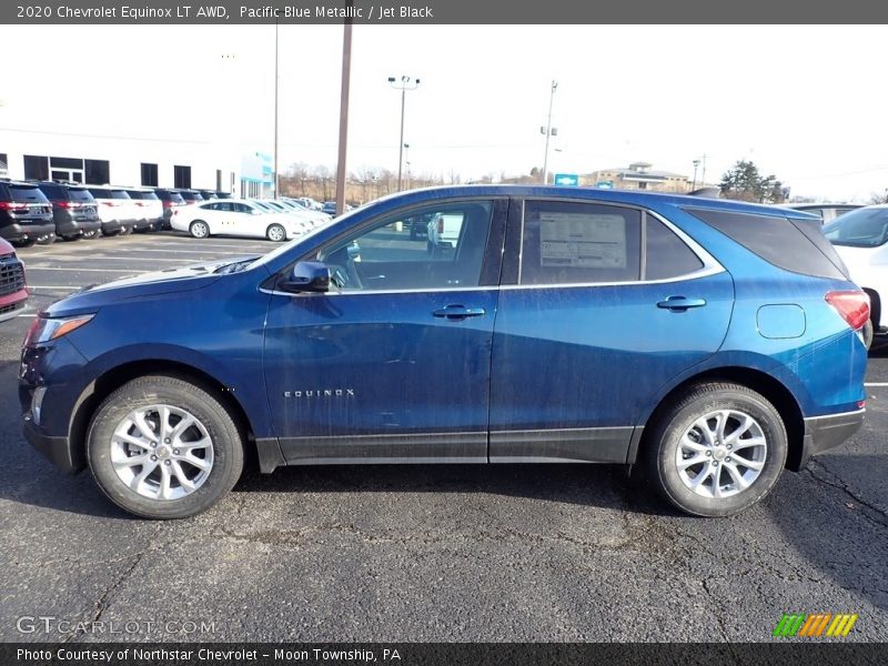 Pacific Blue Metallic / Jet Black 2020 Chevrolet Equinox LT AWD