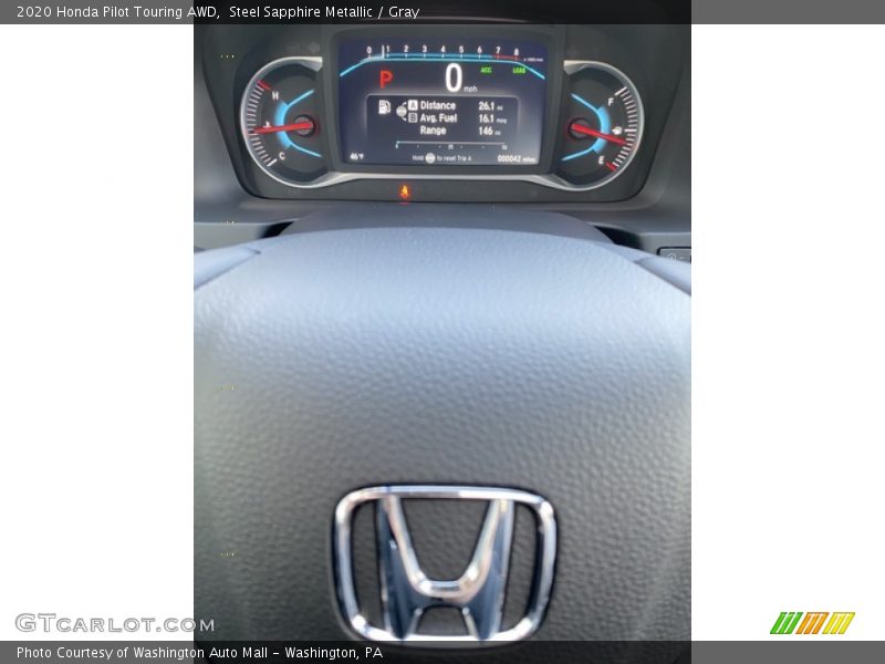 Steel Sapphire Metallic / Gray 2020 Honda Pilot Touring AWD