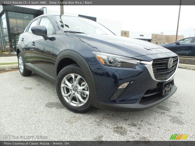 Deep Crystal Blue Mica / Black 2020 Mazda CX-3 Sport AWD