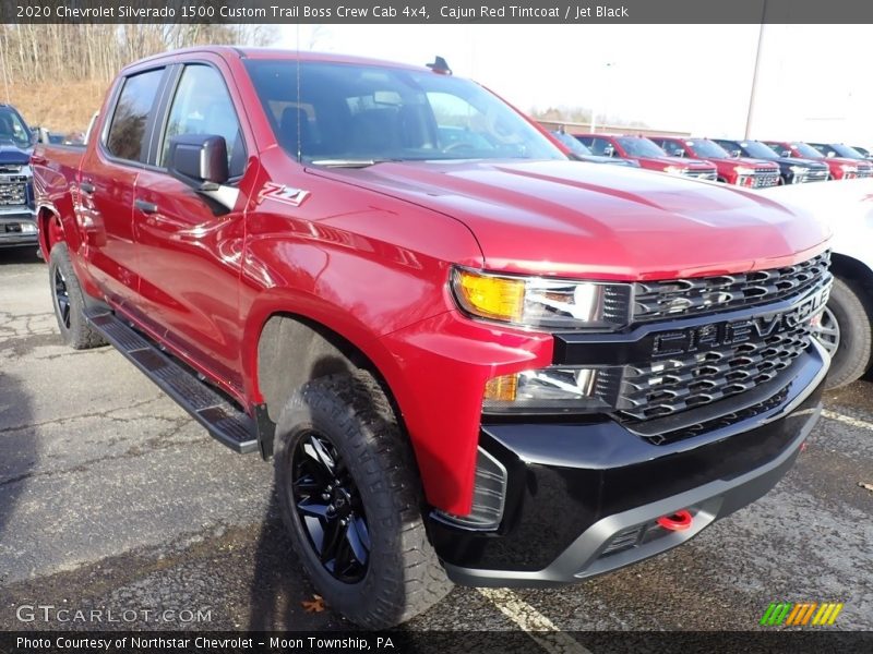 Cajun Red Tintcoat / Jet Black 2020 Chevrolet Silverado 1500 Custom Trail Boss Crew Cab 4x4