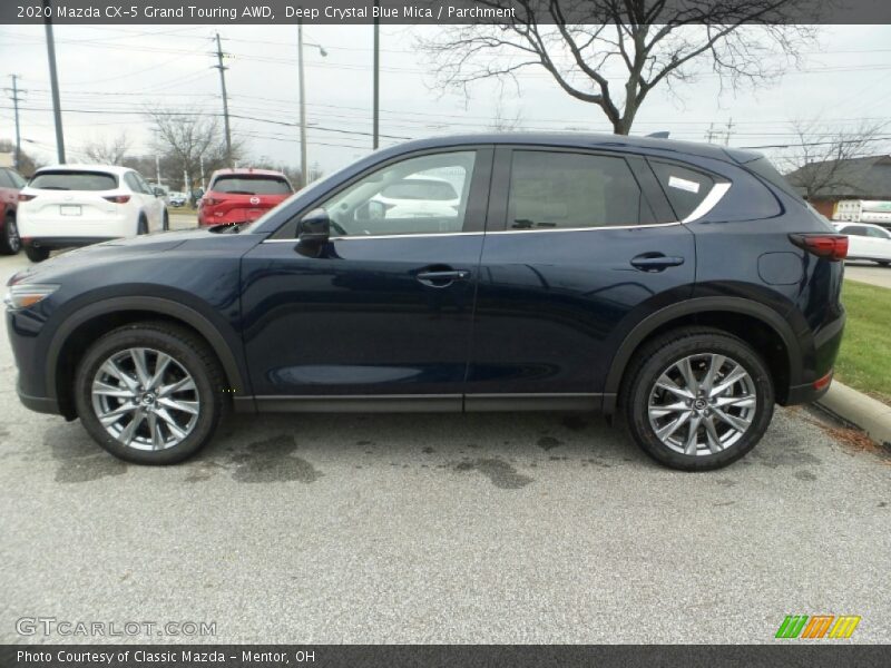 Deep Crystal Blue Mica / Parchment 2020 Mazda CX-5 Grand Touring AWD