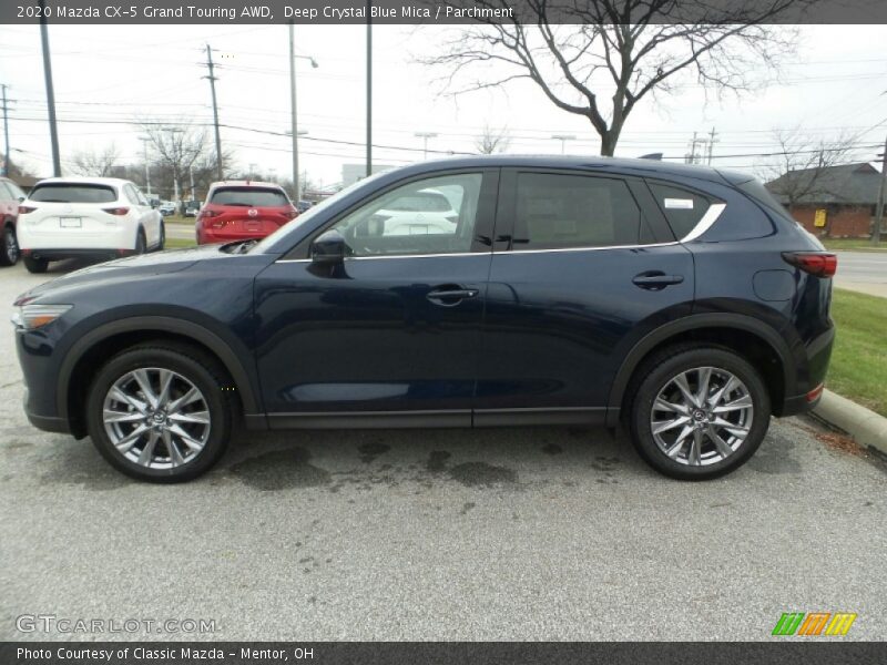 Deep Crystal Blue Mica / Parchment 2020 Mazda CX-5 Grand Touring AWD