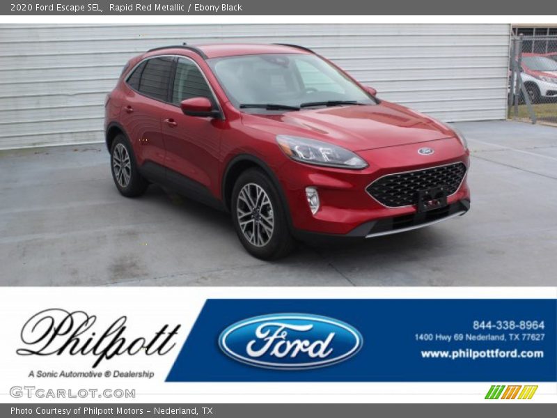 Rapid Red Metallic / Ebony Black 2020 Ford Escape SEL