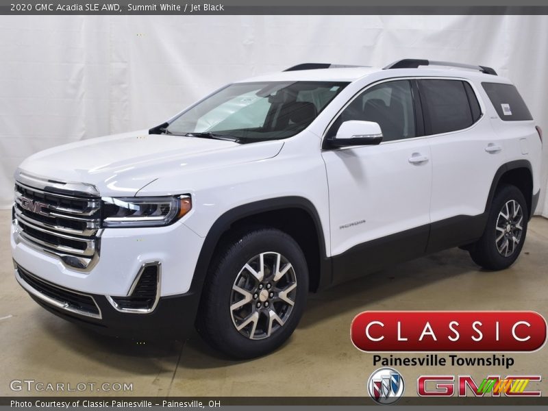 Summit White / Jet Black 2020 GMC Acadia SLE AWD