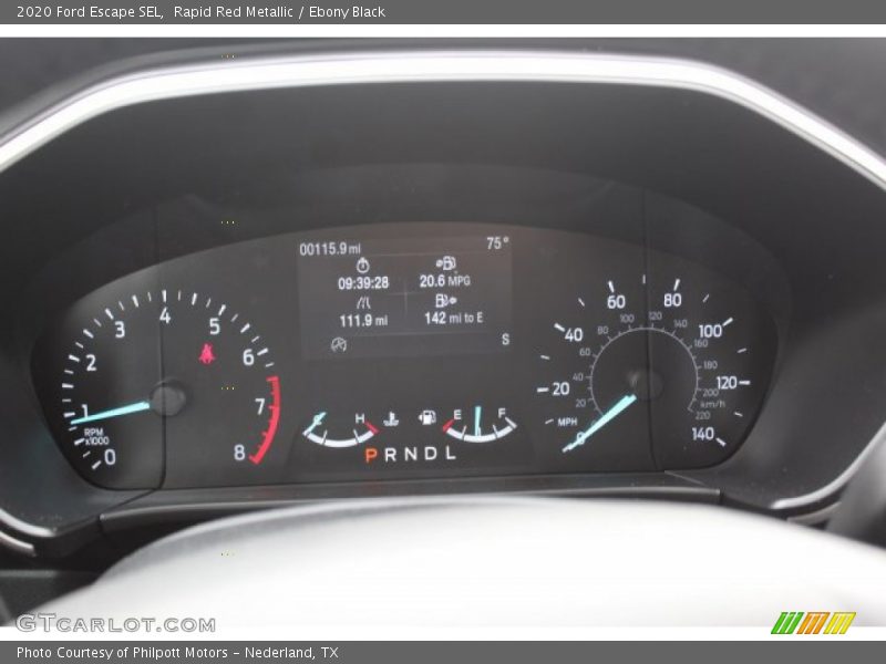 Rapid Red Metallic / Ebony Black 2020 Ford Escape SEL