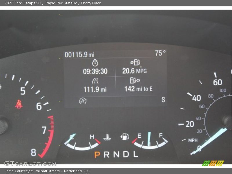 Rapid Red Metallic / Ebony Black 2020 Ford Escape SEL