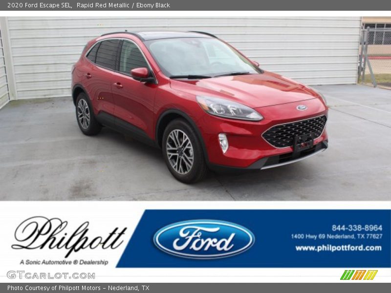 Rapid Red Metallic / Ebony Black 2020 Ford Escape SEL