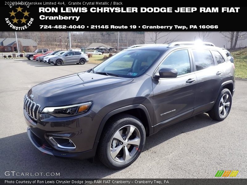 Granite Crystal Metallic / Black 2020 Jeep Cherokee Limited 4x4