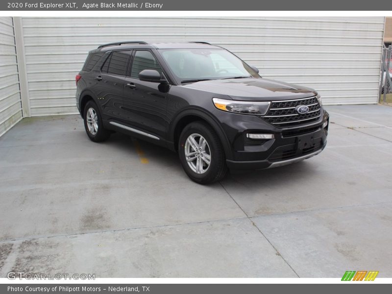 Agate Black Metallic / Ebony 2020 Ford Explorer XLT