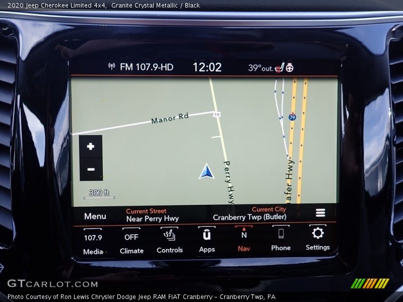 Navigation of 2020 Cherokee Limited 4x4