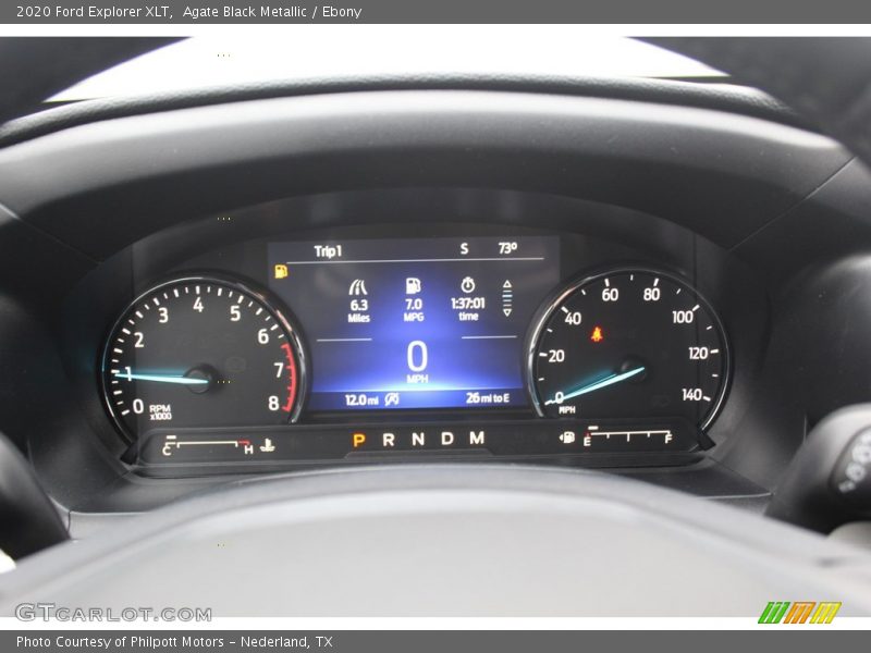 Agate Black Metallic / Ebony 2020 Ford Explorer XLT
