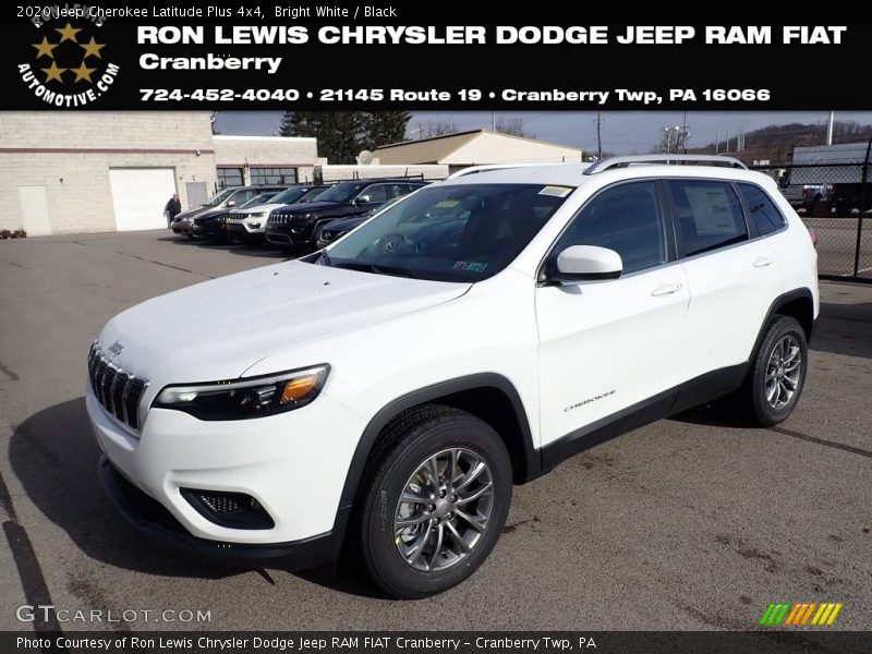 Bright White / Black 2020 Jeep Cherokee Latitude Plus 4x4