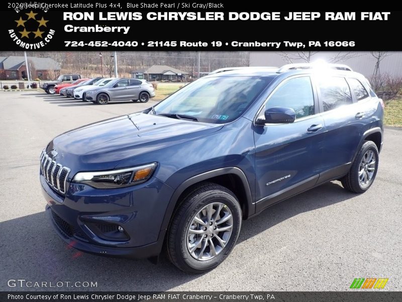 Blue Shade Pearl / Ski Gray/Black 2020 Jeep Cherokee Latitude Plus 4x4
