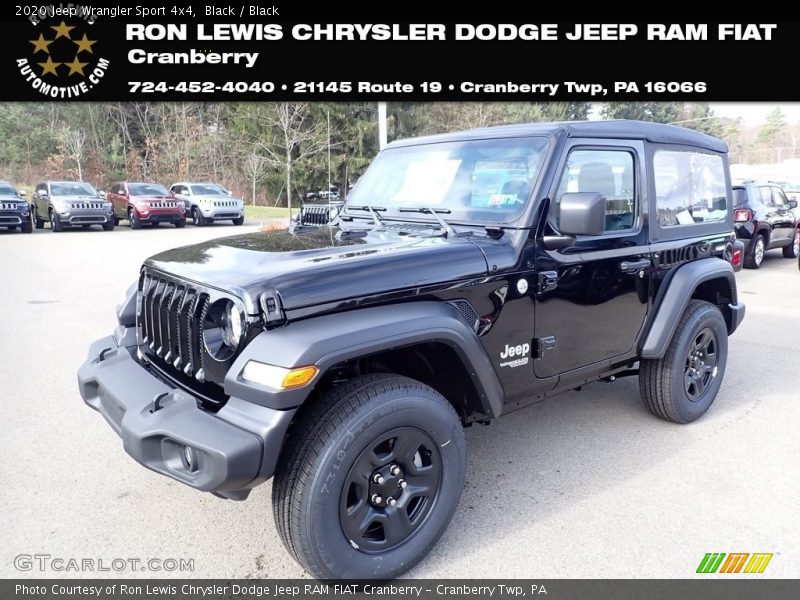 Black / Black 2020 Jeep Wrangler Sport 4x4