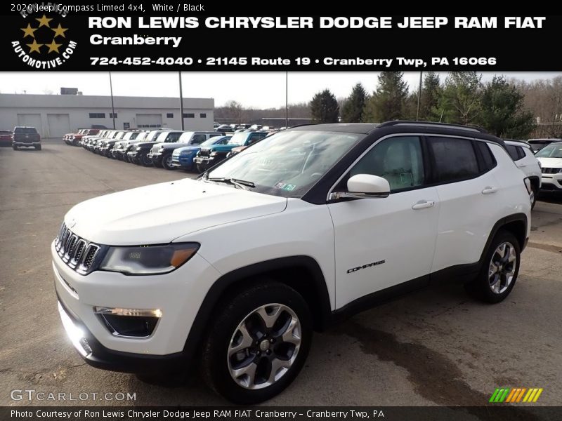 White / Black 2020 Jeep Compass Limted 4x4