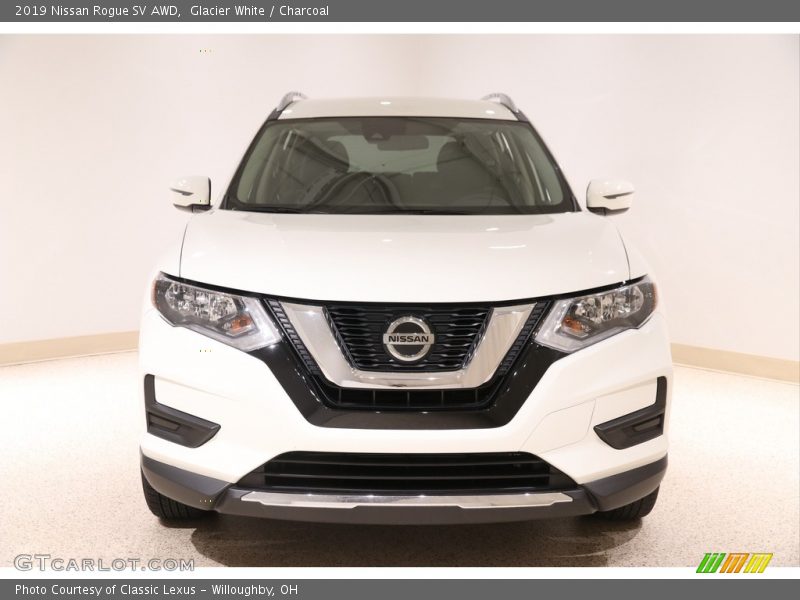 Glacier White / Charcoal 2019 Nissan Rogue SV AWD