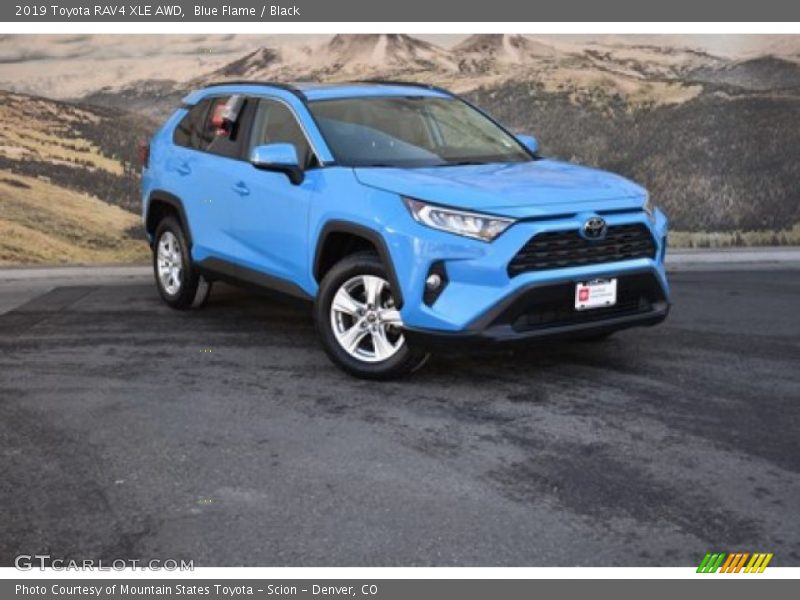 Blue Flame / Black 2019 Toyota RAV4 XLE AWD