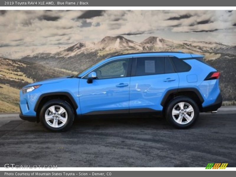 Blue Flame / Black 2019 Toyota RAV4 XLE AWD