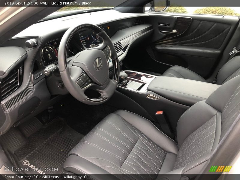 Liquid Platinum / Black 2019 Lexus LS 500 AWD