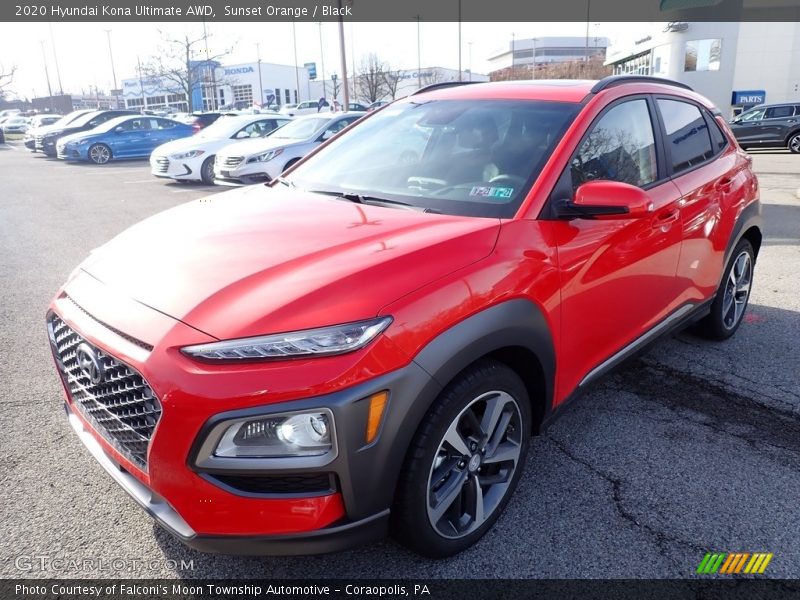 Sunset Orange / Black 2020 Hyundai Kona Ultimate AWD