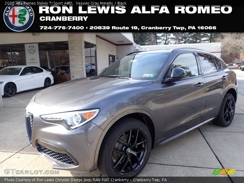 Vesuvio Gray Metallic / Black 2020 Alfa Romeo Stelvio TI Sport AWD