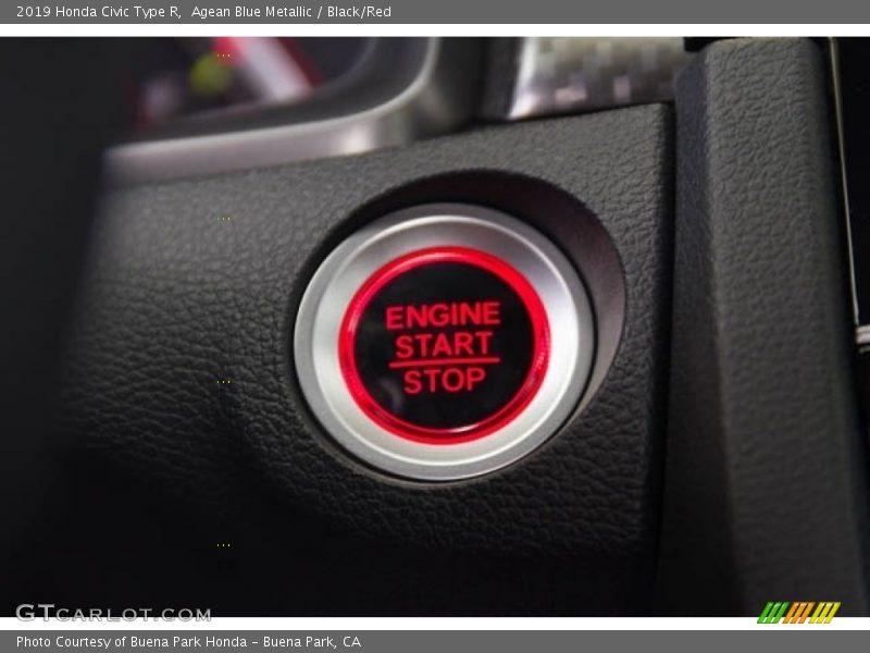 Agean Blue Metallic / Black/Red 2019 Honda Civic Type R