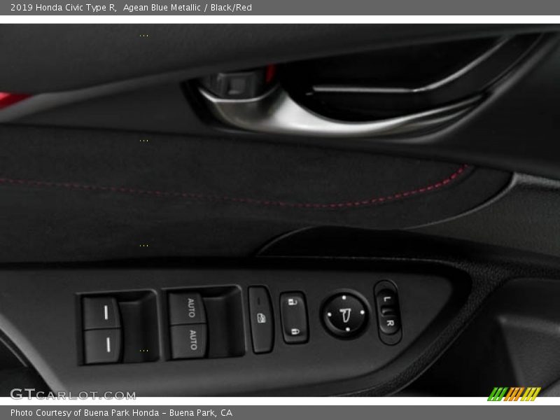 Agean Blue Metallic / Black/Red 2019 Honda Civic Type R