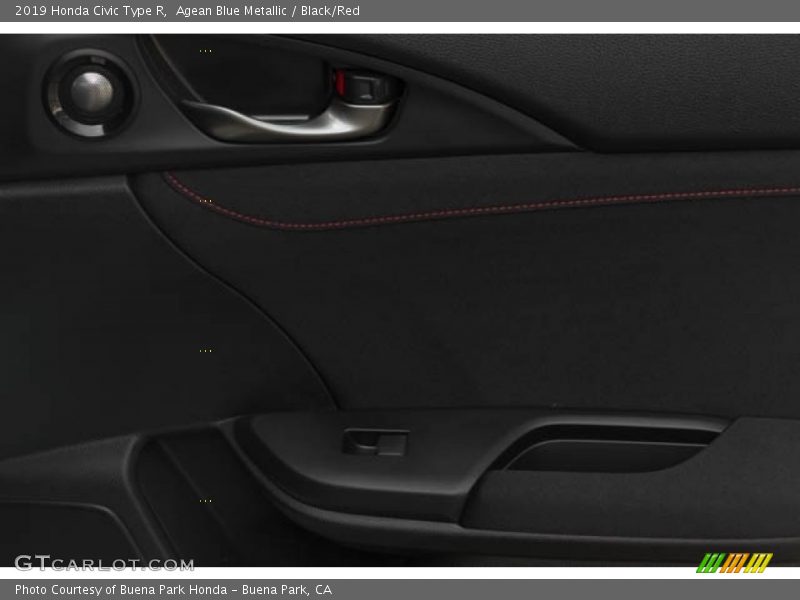 Agean Blue Metallic / Black/Red 2019 Honda Civic Type R