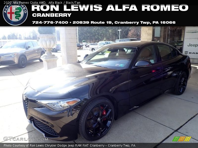 Alfa Black / Black/Tan 2020 Alfa Romeo Giulia AWD