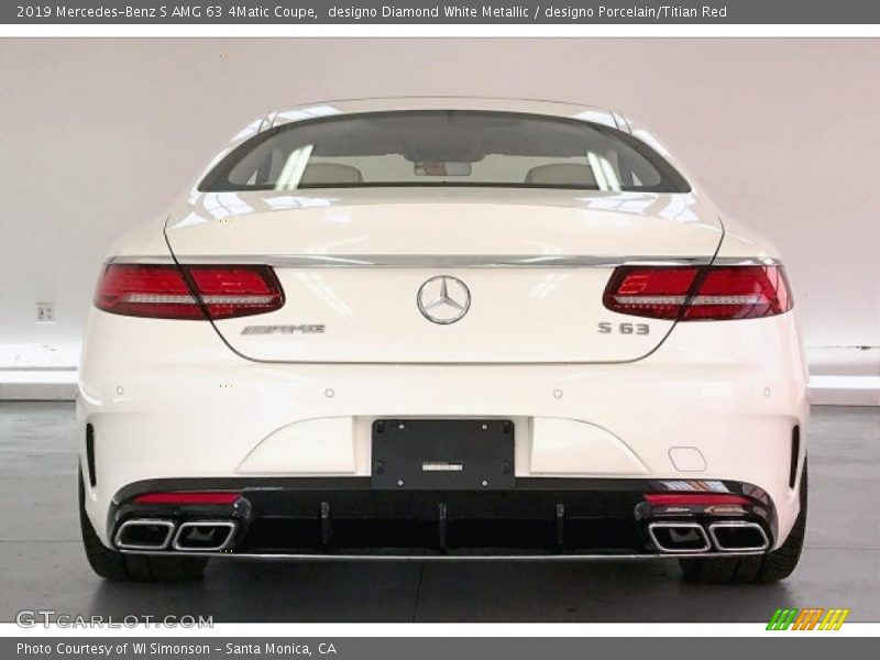designo Diamond White Metallic / designo Porcelain/Titian Red 2019 Mercedes-Benz S AMG 63 4Matic Coupe