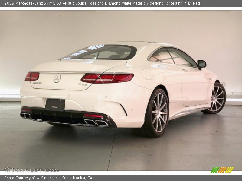 designo Diamond White Metallic / designo Porcelain/Titian Red 2019 Mercedes-Benz S AMG 63 4Matic Coupe