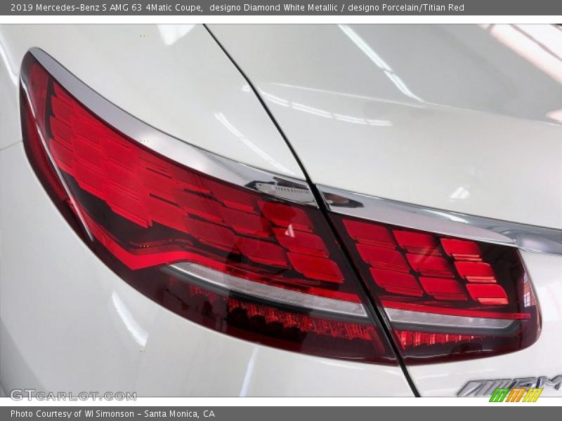 designo Diamond White Metallic / designo Porcelain/Titian Red 2019 Mercedes-Benz S AMG 63 4Matic Coupe