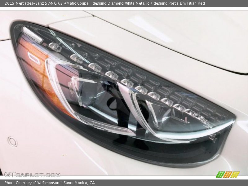designo Diamond White Metallic / designo Porcelain/Titian Red 2019 Mercedes-Benz S AMG 63 4Matic Coupe