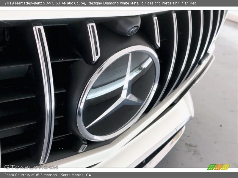 designo Diamond White Metallic / designo Porcelain/Titian Red 2019 Mercedes-Benz S AMG 63 4Matic Coupe